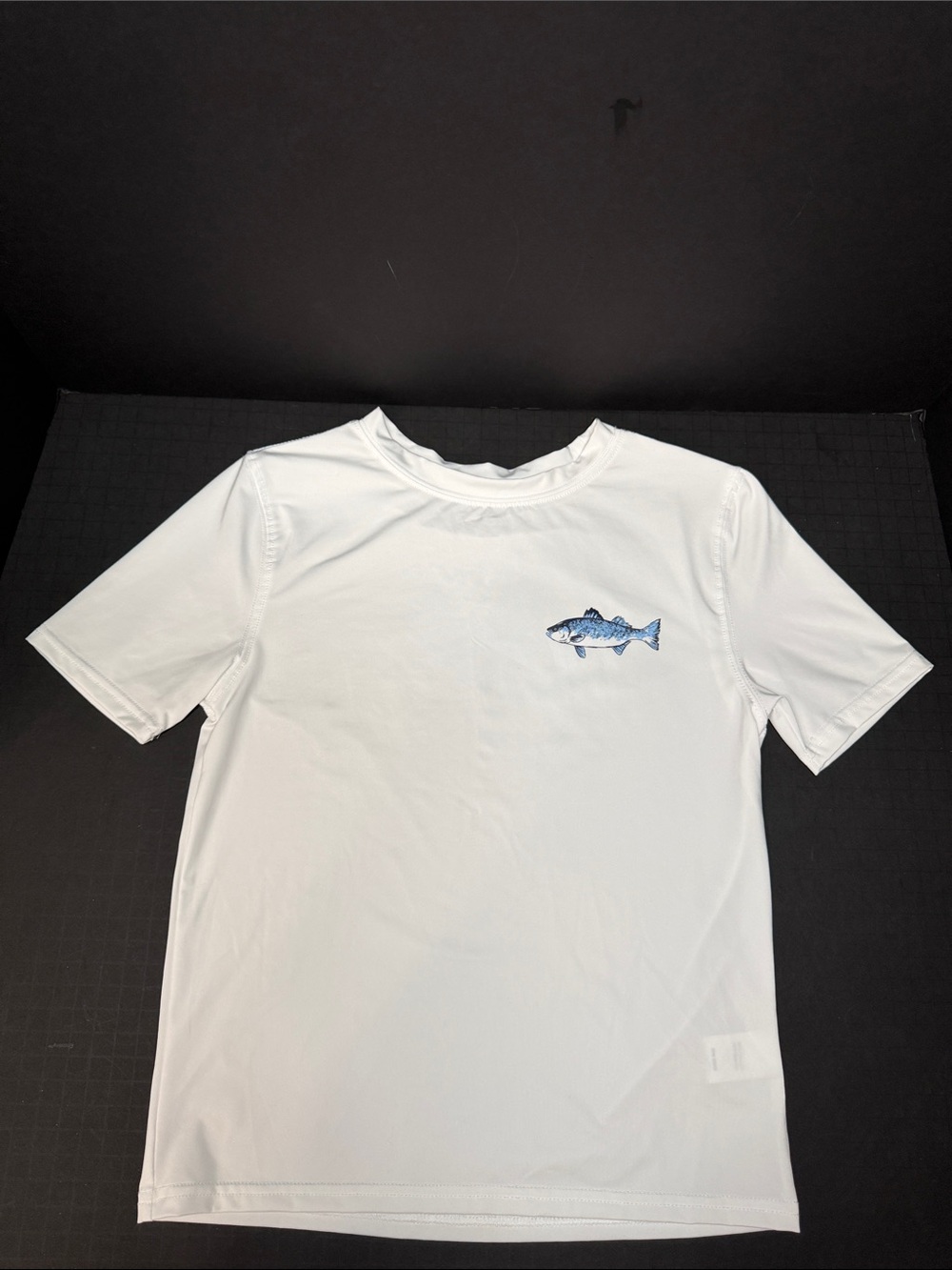Class/Club White Athletic Crew Rash Guard with Subtle Logo